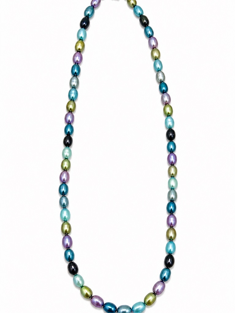 Honora Blue Teal Purple Green Multi-Color Pearl Necklace